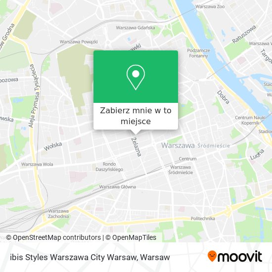 Mapa ibis Styles Warszawa City Warsaw