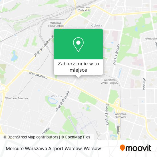 Mapa Mercure Warszawa Airport Warsaw