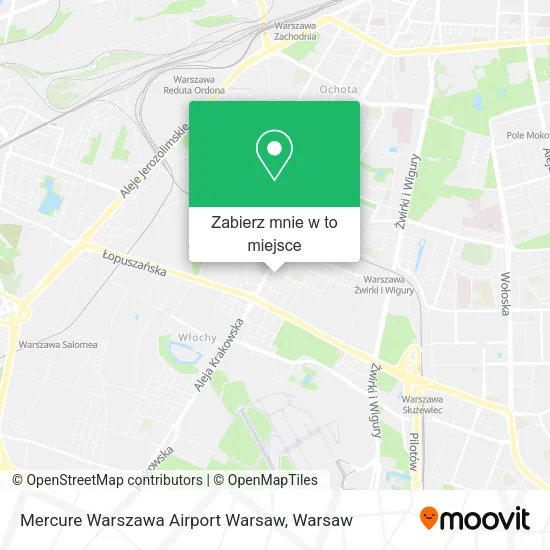 Mapa Mercure Warszawa Airport Warsaw