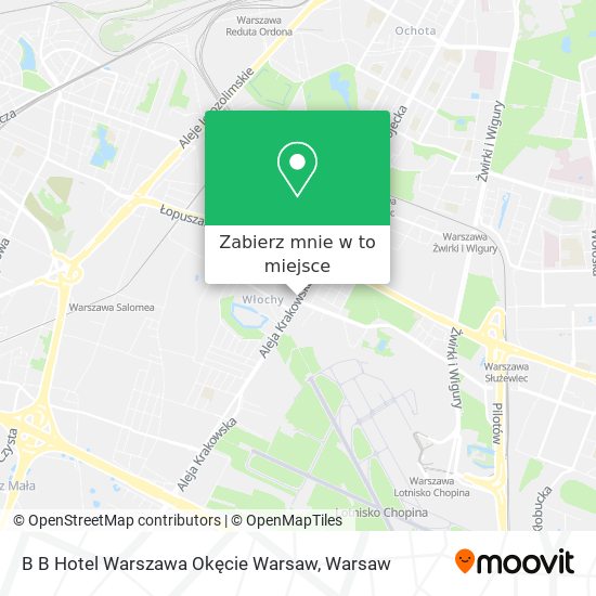 Mapa B B Hotel Warszawa Okęcie Warsaw