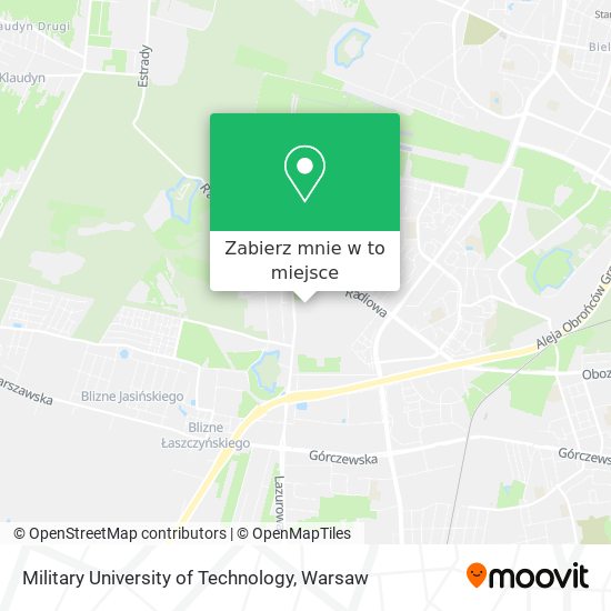 Mapa Military University of Technology