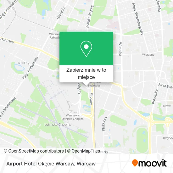 Mapa Airport Hotel Okęcie Warsaw