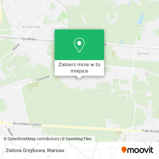 Mapa Zielona Grzybowa