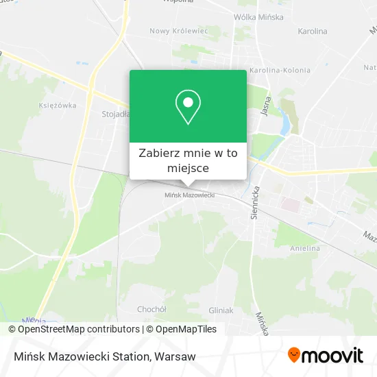 Mapa Mińsk Mazowiecki Station