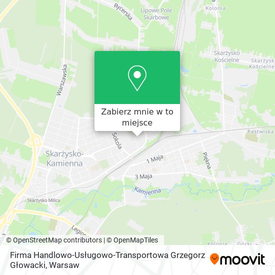 Mapa Firma Handlowo-Usługowo-Transportowa Grzegorz Głowacki