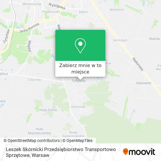 Mapa Leszek Skórnicki Przedsiębiorstwo Transportowo Sprzętowe