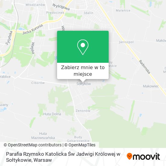 Mapa Parafia Rzymsko Katolicka Św Jadwigi Królowej w Sołtykowie