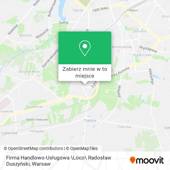 Mapa Firma Handlowo-Usługowa \Loco\ Radosław Duszyński
