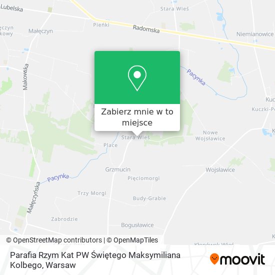 Mapa Parafia Rzym Kat PW Świętego Maksymiliana Kolbego