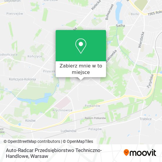 Mapa Auto-Radcar Przedsiębiorstwo Techniczno-Handlowe