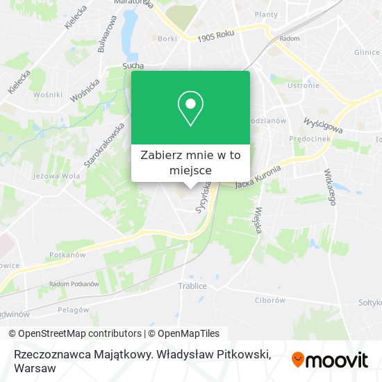 Mapa Rzeczoznawca Majątkowy. Władysław Pitkowski