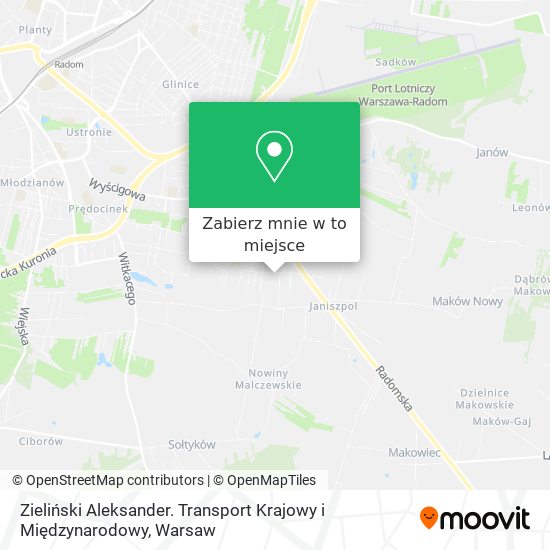 Mapa Zieliński Aleksander. Transport Krajowy i Międzynarodowy