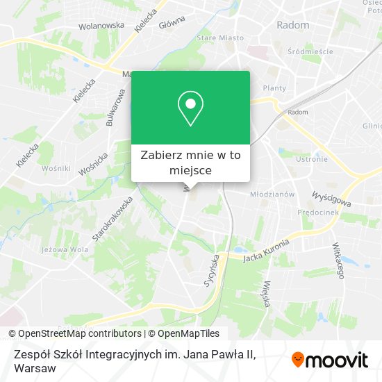 Mapa Zespół Szkół Integracyjnych im. Jana Pawła II