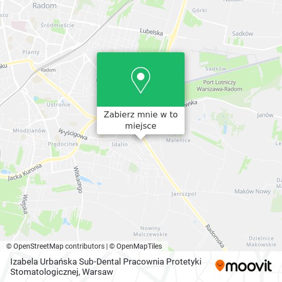 Mapa Izabela Urbańska Sub-Dental Pracownia Protetyki Stomatologicznej