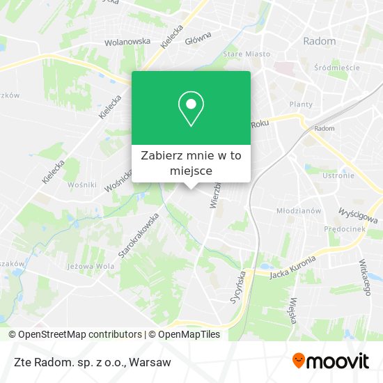 Mapa Zte Radom. sp. z o.o.