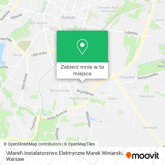 Mapa \Marel\ Instalatorstwo Elektryczne Marek Winiarski