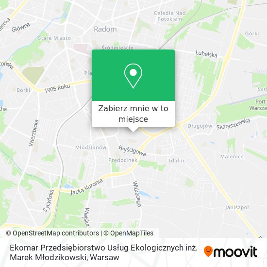 Mapa Ekomar Przedsiębiorstwo Usług Ekologicznych inż. Marek Młodzikowski