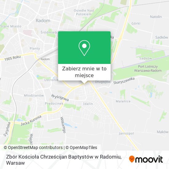 Mapa Zbór Kościoła Chrześcijan Baptystów w Radomiu