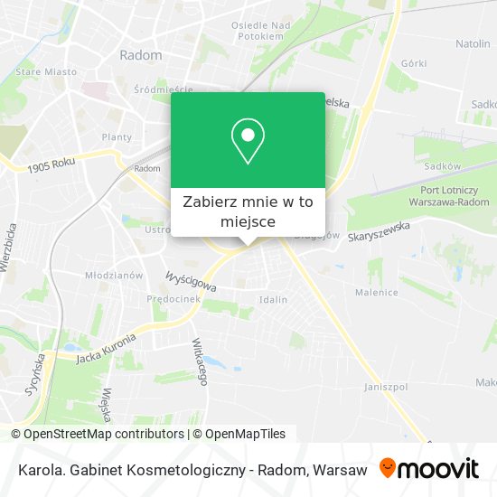 Mapa Karola. Gabinet Kosmetologiczny - Radom