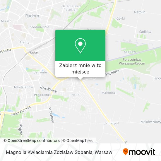 Mapa Magnolia Kwiaciarnia Zdzislaw Sobania