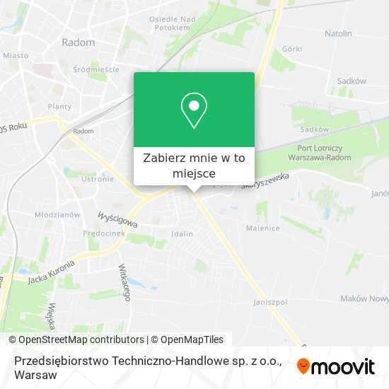 Mapa Przedsiębiorstwo Techniczno-Handlowe sp. z o.o.