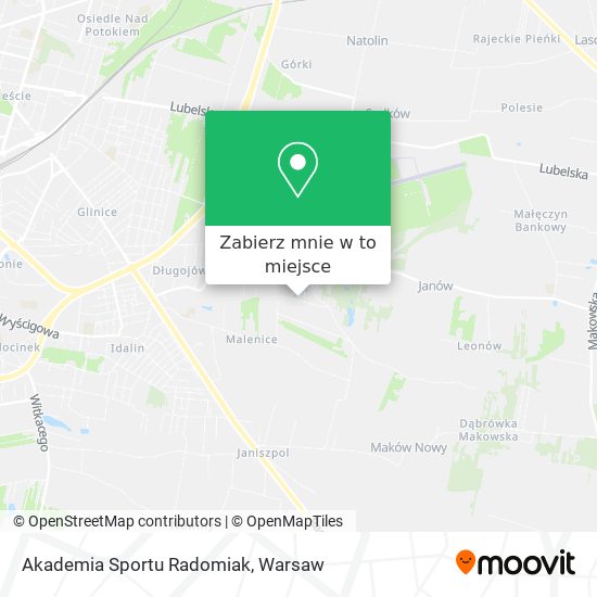 Mapa Akademia Sportu Radomiak