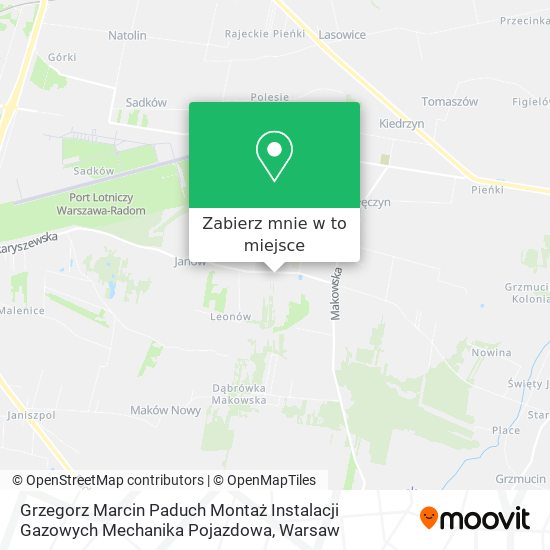 Mapa Grzegorz Marcin Paduch Montaż Instalacji Gazowych Mechanika Pojazdowa