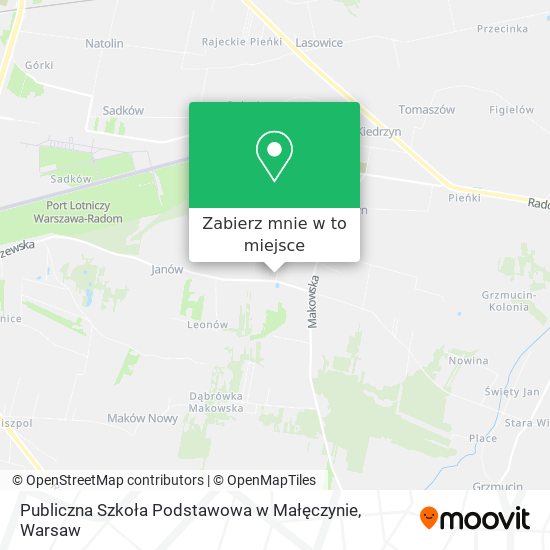 Mapa Publiczna Szkoła Podstawowa w Małęczynie