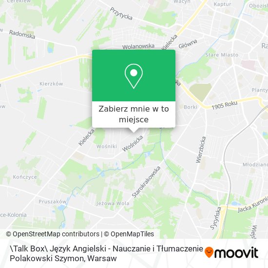 Mapa \Talk Box\ Język Angielski - Nauczanie i Tłumaczenie Polakowski Szymon