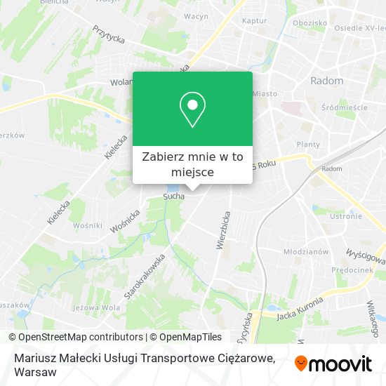 Mapa Mariusz Małecki Usługi Transportowe Ciężarowe