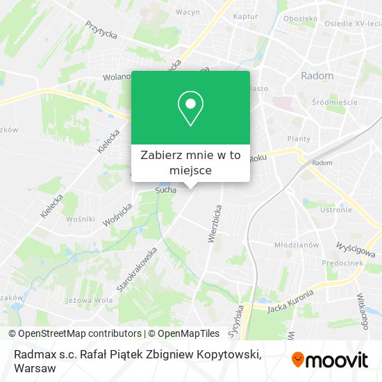 Mapa Radmax s.c. Rafał Piątek Zbigniew Kopytowski