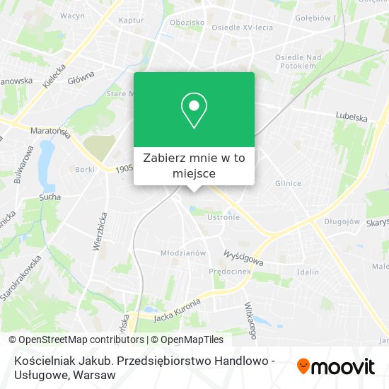 Mapa Kościelniak Jakub. Przedsiębiorstwo Handlowo - Usługowe