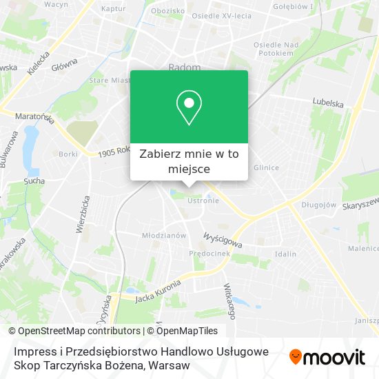 Mapa Impress i Przedsiębiorstwo Handlowo Usługowe Skop Tarczyńska Bożena