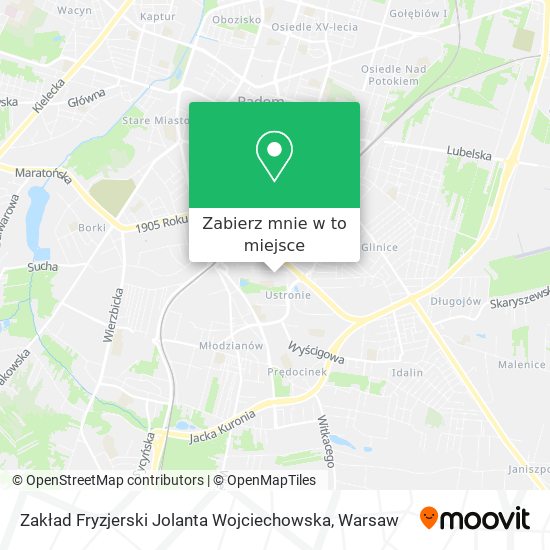 Mapa Zakład Fryzjerski Jolanta Wojciechowska