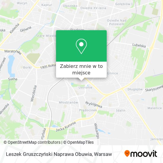 Mapa Leszek Gruszczyński Naprawa Obuwia