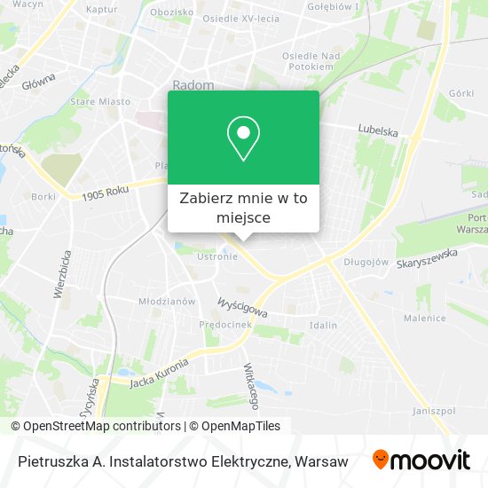 Mapa Pietruszka A. Instalatorstwo Elektryczne