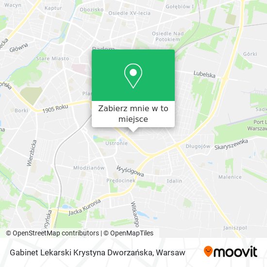 Mapa Gabinet Lekarski Krystyna Dworzańska