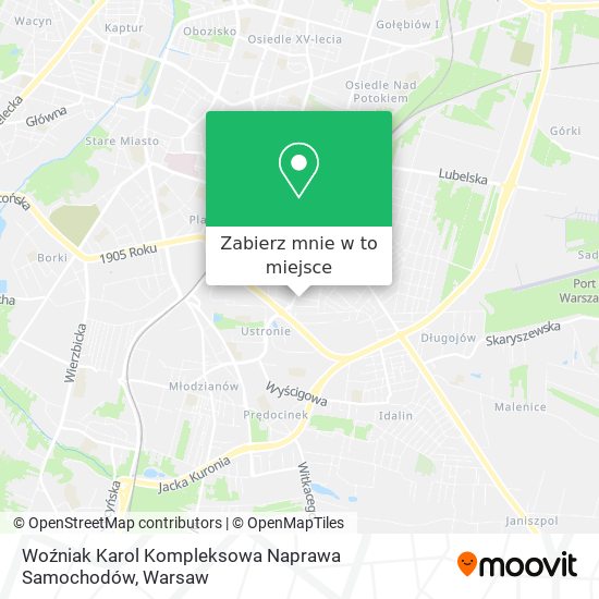 Mapa Woźniak Karol Kompleksowa Naprawa Samochodów