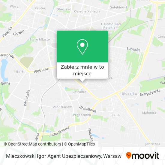 Mapa Mieczkowski Igor Agent Ubezpieczeniowy