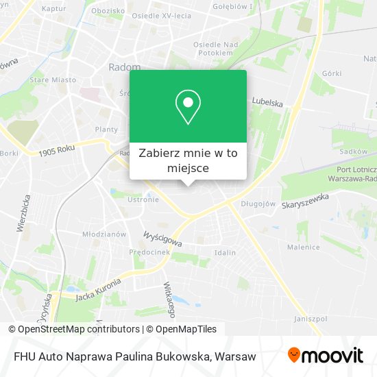 Mapa FHU Auto Naprawa Paulina Bukowska