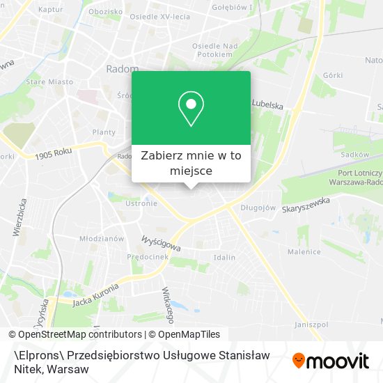 Mapa \Elprons\ Przedsiębiorstwo Usługowe Stanisław Nitek