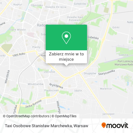 Mapa Taxi Osobowe Stanisław Marchewka