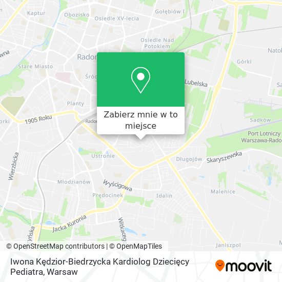 Mapa Iwona Kędzior-Biedrzycka Kardiolog Dziecięcy Pediatra