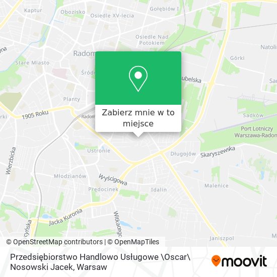 Mapa Przedsiębiorstwo Handlowo Usługowe \Oscar\ Nosowski Jacek