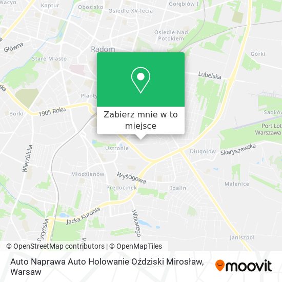 Mapa Auto Naprawa Auto Holowanie Oździski Mirosław