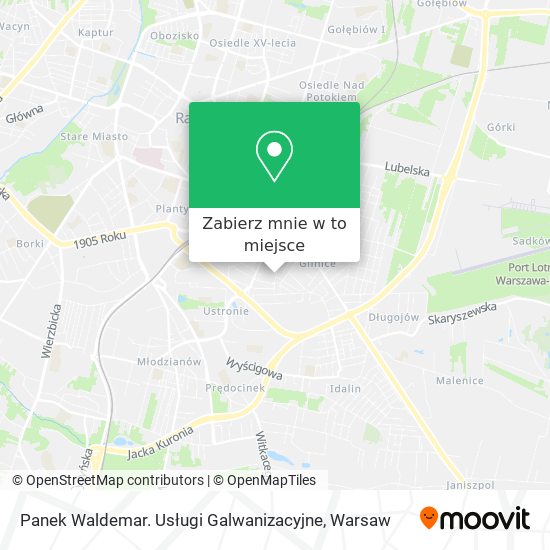 Mapa Panek Waldemar. Usługi Galwanizacyjne