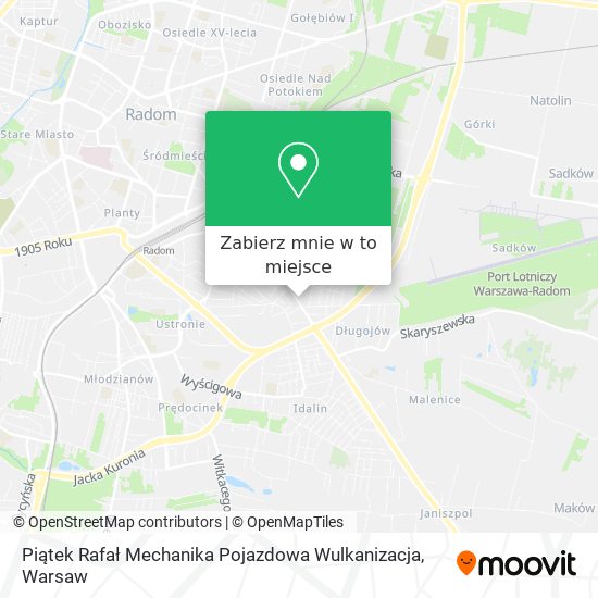 Mapa Piątek Rafał Mechanika Pojazdowa Wulkanizacja