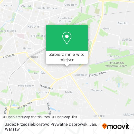 Mapa Jadex Przedsiębiorstwo Prywatne Dąbrowski Jan