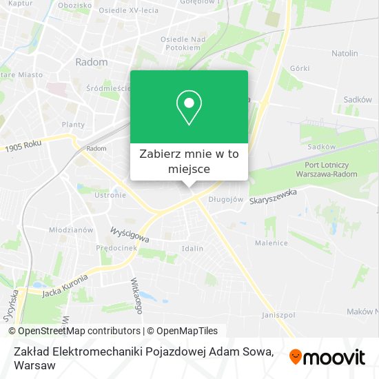 Mapa Zakład Elektromechaniki Pojazdowej Adam Sowa