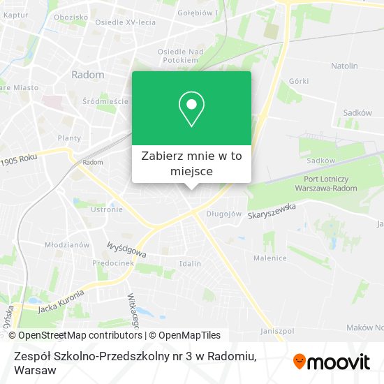 Mapa Zespół Szkolno-Przedszkolny nr 3 w Radomiu